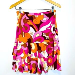 Dolce&Gabbana Psychedelic Layered Circa 70’s Pucci-esque
Retro Vintage Skirt